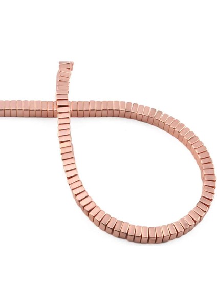 Hematit Doğal Taş Parlak Roz 4X2MM Dizi