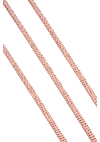 Hematit Doğal Taş Parlak Roz 4X2MM Dizi