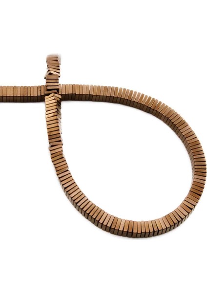 Hematit Doğal Taş Parlak Kahverengi Rondela Kesim 4X1MM Dizi