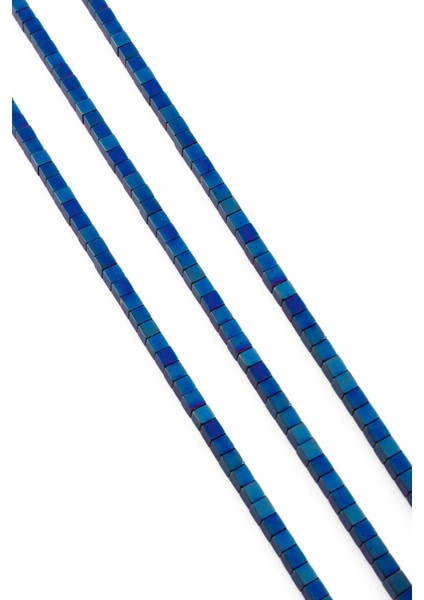 Hematit Doğal Taş Mat Mavi Küp Kesim 3X3MM Dizi fiyatları