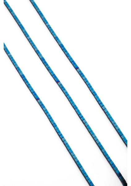 Hematit Doğal Taş Parlak Mavi Küp Kesim 2X2MM Dizi fiyatları