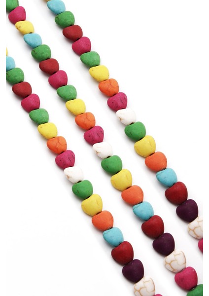 Turkuaz Sıkma Doğal Taş Karışık Kalp Kesim Karışık 8X4MM Dizi fiyatları