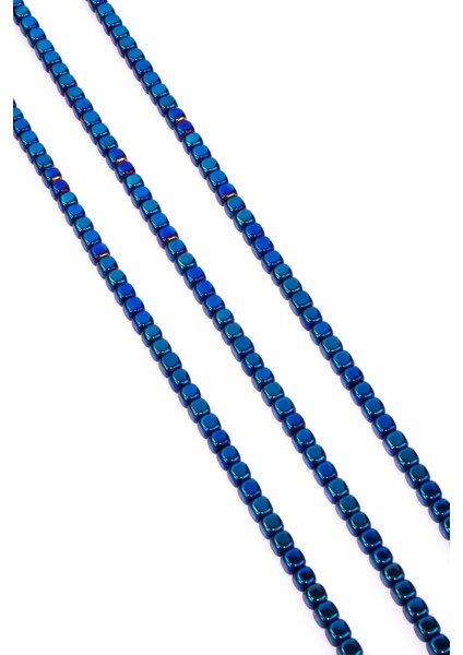 Hematit Doğal Taş Parlak Mavi 4X4MM Dizi fiyatları