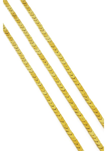 Hematit Doğal Taş Parlak Gold Çavuş Kesim 4X2MM Dizi fiyatları