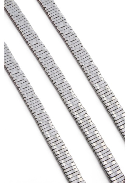 Hematit Doğal Taş Parlak Gümüş Çift Delikli 10X2MM Dizi fiyatları