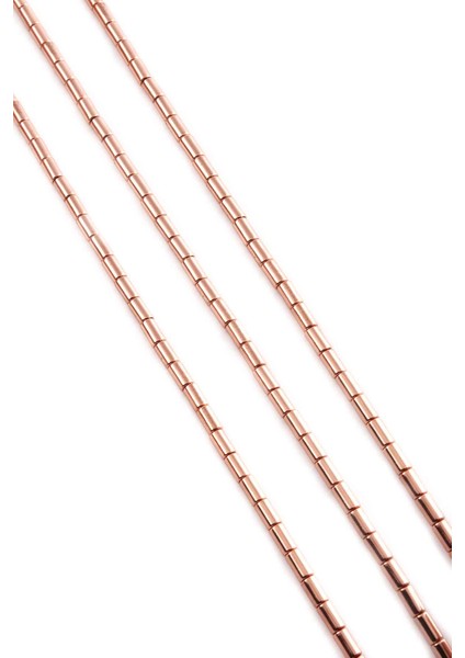 Hematit Doğal Taş Parlak Antik Roz Silindir Kesim 3X5MM Dizi fiyatları