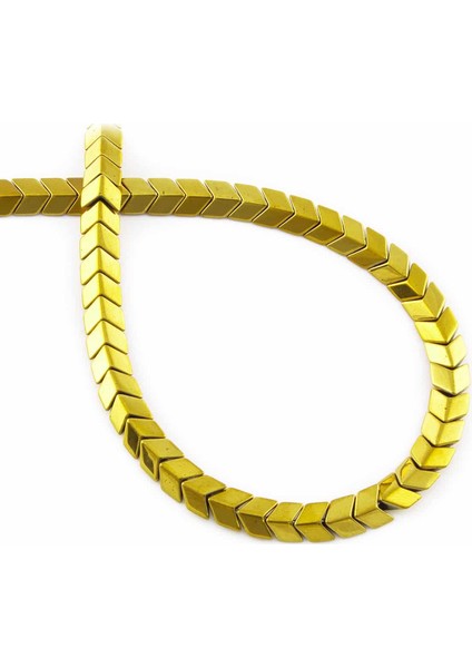 Hematit Doğal Taş Parlak Gold Çavuş Kesim 6X3MM Dizi