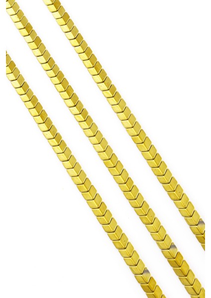 Hematit Doğal Taş Parlak Gold Çavuş Kesim 6X3MM Dizi fiyatları