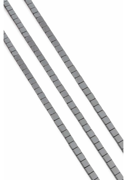 Hematit Doğal Taş Parlak Füme Yassı Kare Kesim 4X4MM Dizi fiyatları
