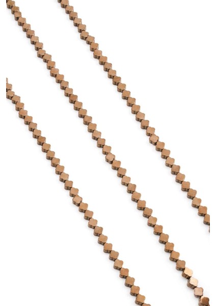 Hematit Doğal Taş Parlak Kahverengi 4mm Dizi fiyatları