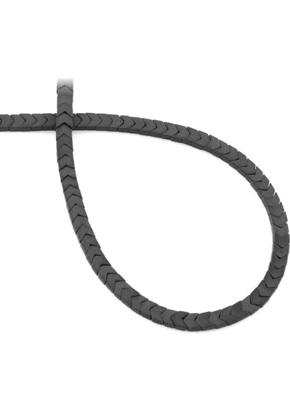 Hematit Doğal Taş Mat Siyah Çavuş Kesim 4X2MM Dizi