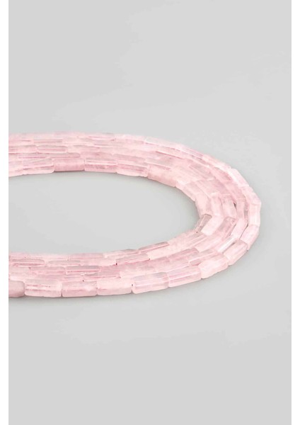 Pembe Kuvars Doğal Taş Dikdörtgen Kesim 4X13MM Dizi