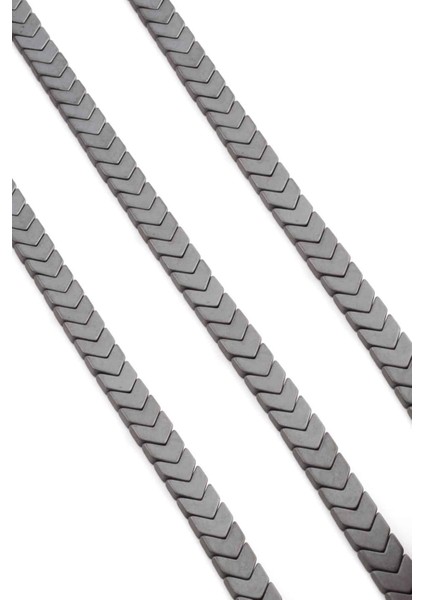 Hematit Doğal Taş Mat Gri Çavuş Kesim 8X3MM Dizi fiyatları