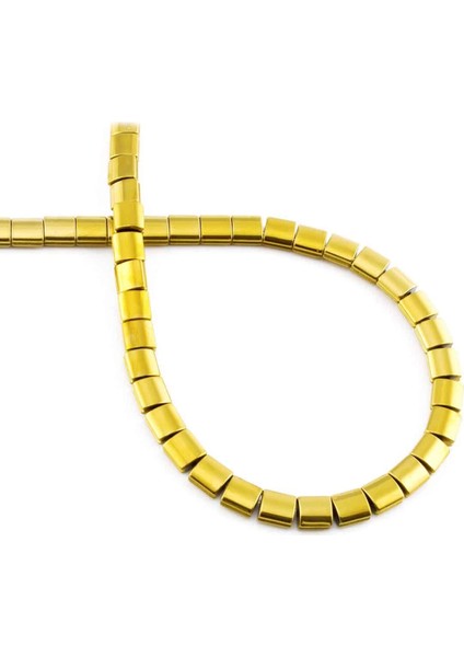 Hematit Doğal Taş Parlak Gold 5X5MM Dizi