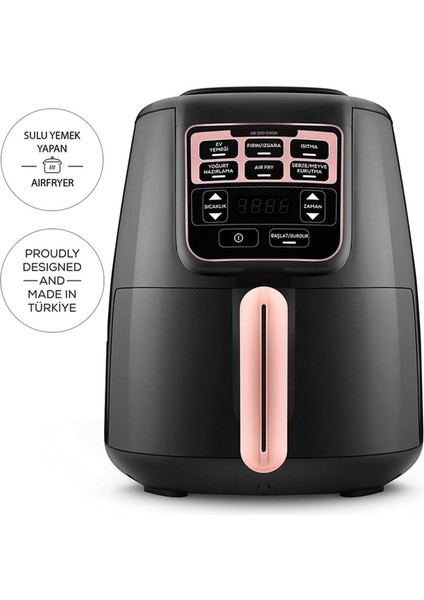 Air Pro Cook Xl 2 In 1 Konuşan Airfryer Rosegold