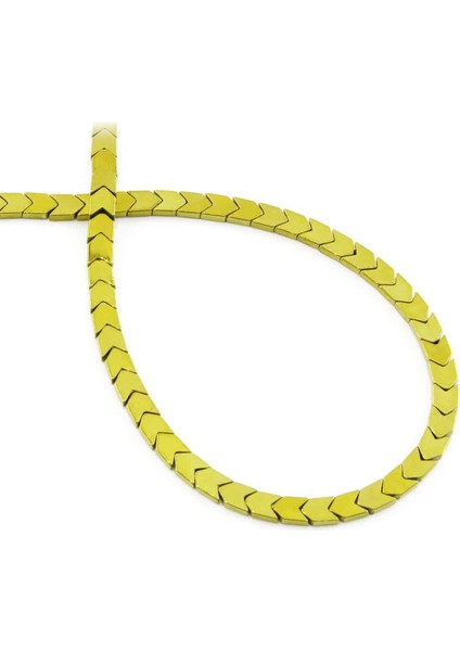 Hematit Doğal Taş Parlak Gold Çavuş Kesim 4X4MM Dizi