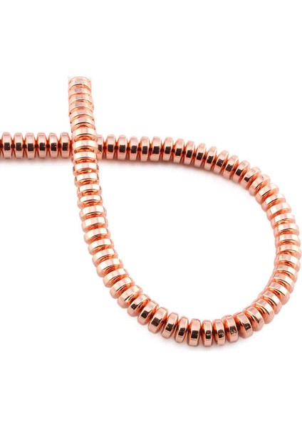 Hematit Doğal Taş Parlak Roz 6X2MM Dizi