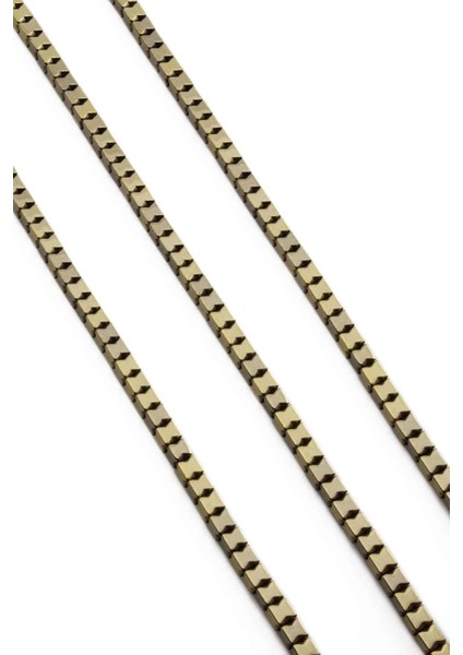 Hematit Doğal Taş Parlak Antik Sarı Küp Kesim 4X4MM Dizi fiyatları