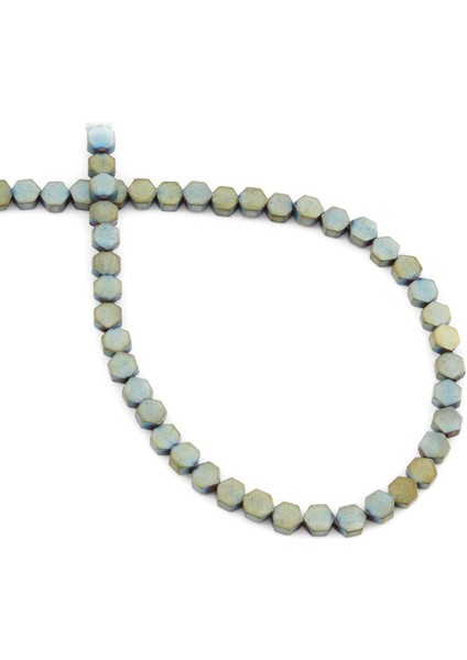 Hematit Doğal Taş Mat Yeşil 3X4MM Dizi