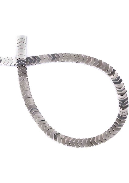 Hematit Doğal Taş Parlak Gümüş 6X2MM Dizi