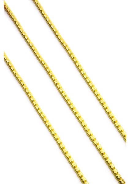 Hematit Doğal Taş Parlak Altın Sarı 4mm Dizi