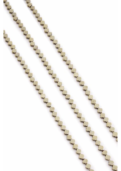 Hematit Doğal Taş Parlak Antik Sarı Yonca Kesim 4X4MM Dizi fiyatları
