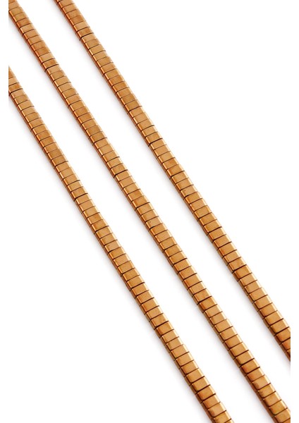 Hematit Doğal Taş Parlak Kahverengi Çift Delikli 4X2MM Dizi fiyatları