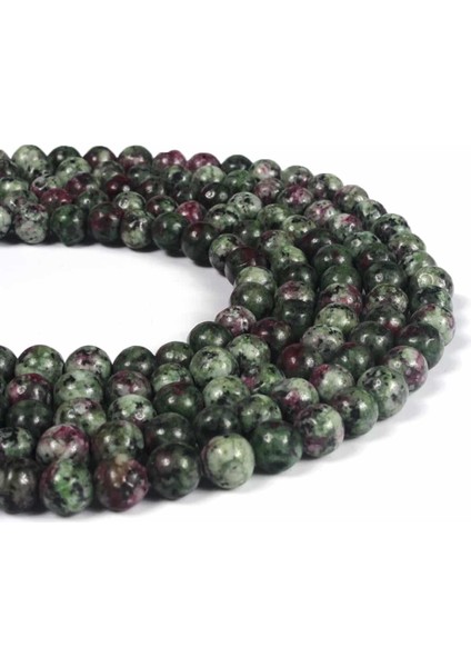 Anyolit Doğal Taş Parlak Küre Kesim 6mm Dizi