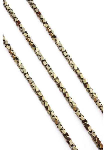 Hematit Doğal Taş Parlak Antik Sarı Fiyon Kesim 4X4MM Dizi fiyatları