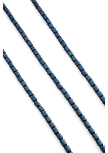 Hematit Doğal Taş Mat Mavi Silindir Kesim 4X5MM Dizi fiyatları