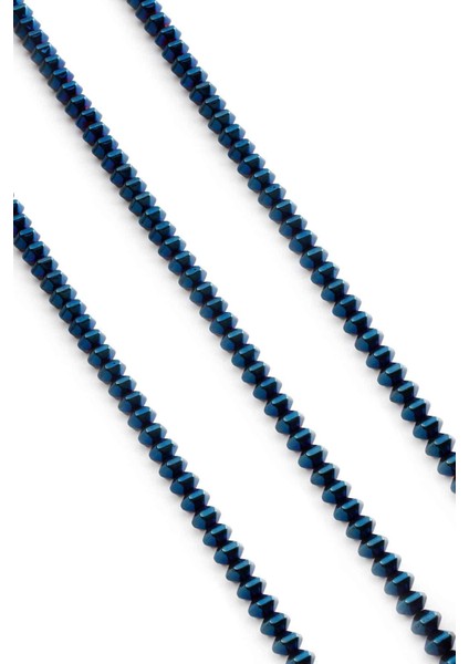 Hematit Doğal Taş Parlak Mavi 5X4MM Dizi