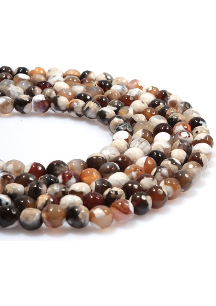 Akik Doğal Taş Küre Faset Kesim 8mm Dizi fiyatları