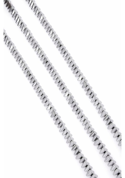 Hematit Doğal Taş Gümüş Kesim 6X3MM Dizi fiyatları