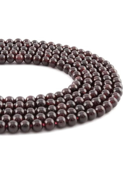 Garnet Doğal Taş Küre Kesim 4mm Dizi