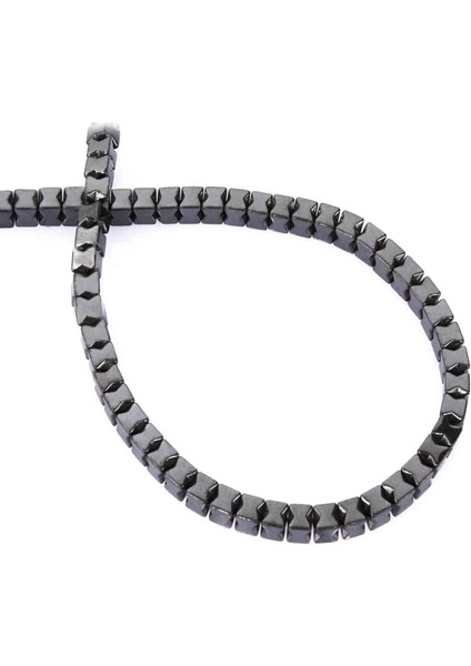 Hematit Doğal Taş Parlak Füme 4X4MM Dizi