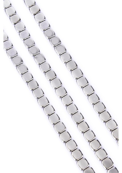 Hematit Doğal Taş Gümüş Kare Kesim 8X8X3MM Dizi fiyatları