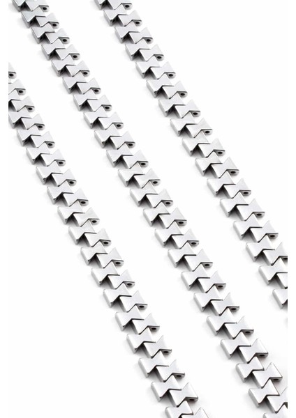 Hematit Doğal Taş Parlak Gümüş 8X1MM Dizi fiyatları