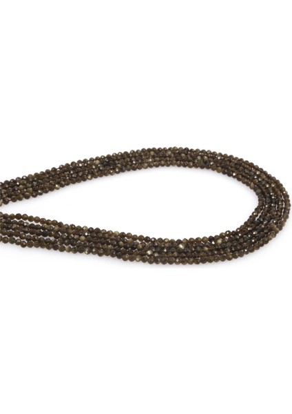 Gold Obsidyen Doğal Taş Parlak Küre Kristal Kesim 3mm Dizi fiyatları