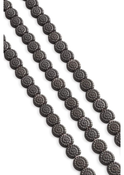 Hematit Doğal Taş Mat Siyah Gökkuşağı Salyangoz Kabuğu Kesim 10MM Dizi fiyatları