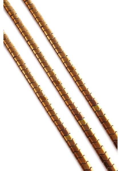 Hematit Doğal Taş Parlak Kahverengi Yassı Balık Sırtı Kesim 6X4MM Dizi fiyatları