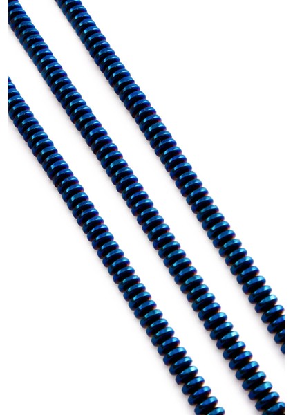 Hematit Doğal Taş Parlak Mavi Rondela Kesim 6X3MM Dizi fiyatları
