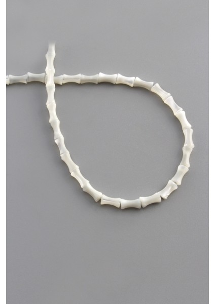 Sedef Doğal Taş Parlak Beyaz Kemik Kesim 4X7MM Dizi [aa]