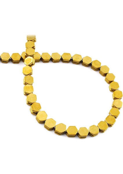Hematit Doğal Taş Parlak Gold 5X5MM Dizi