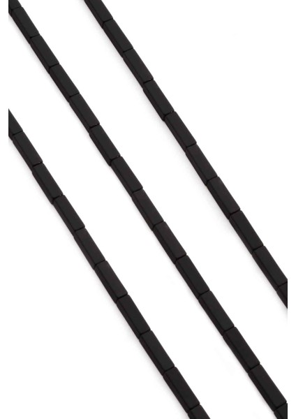 Hematit Doğal Taş Mat Siyah Dikdörtgen Kesim 4X13MM Dizi fiyatları