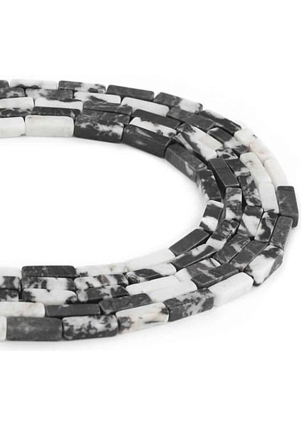 Panda Jasper Doğal Taş Dikdörtgen Kesim 4X13MM Dizi
