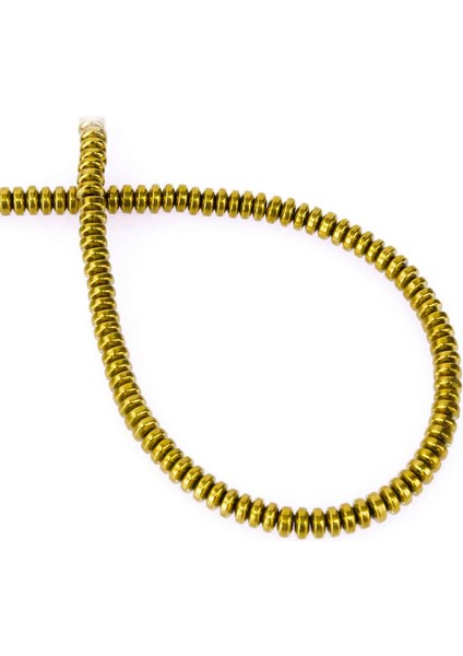Hematit Doğal Taş Parlak Gold 4X2MM Dizi