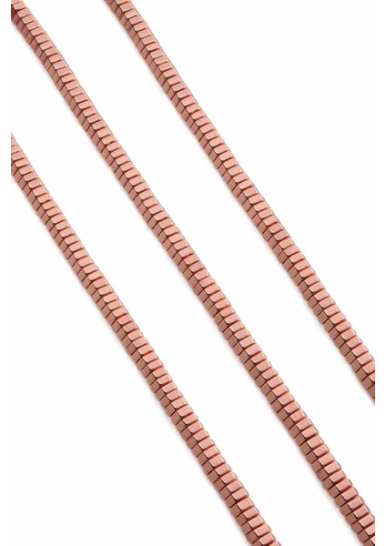 Hematit Doğal Taş Parlak Roz Altıgen Kesim 6X2MM Dizi fiyatları