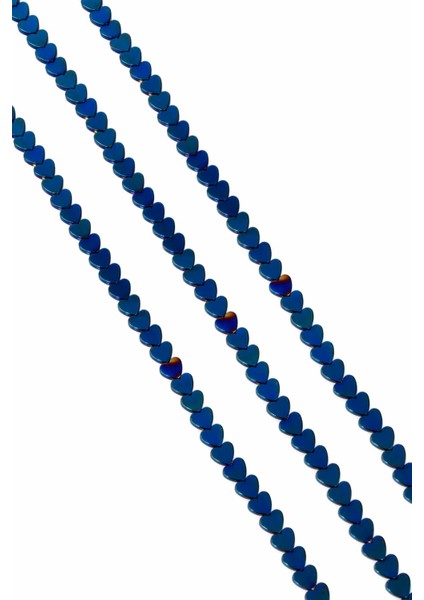 Hematit Doğal Taş Parlak Mavi Kalp Kesim 6mm Dizi fiyatları