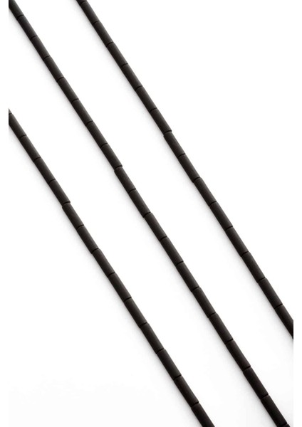 Hematit Doğal Taş Mat Siyah Silindir Kesim 3X9MM Dizi fiyatları