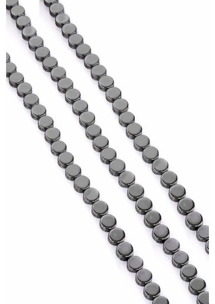 Hematit Doğal Taş Füme Daire Kesim 8X4MM Dizi fiyatları